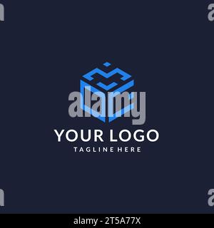 OC-Logo-Sechseck-Designs, Bestes Monogramm-Initiallogo mit sechseckiger Form, Inspiration für Design-Ideen Stock Vektor