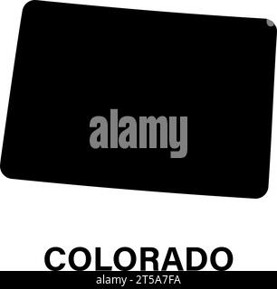 Silhouettensymbol für Colorado State Map Stock Vektor