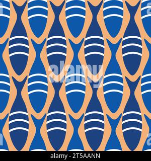 nahtlose Muster mit Fisch. Vektor Stock Vektor