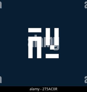 NV Initial Monogramm Logo mit geometrischen Design-Ideen Stock Vektor