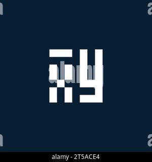 XY Initial Monogramm-Logo mit geometrischen Design-Ideen Stock Vektor