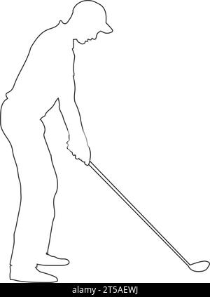 Symbol der Person, die Golf-Vektor-Illustration Design spielt Stock Vektor
