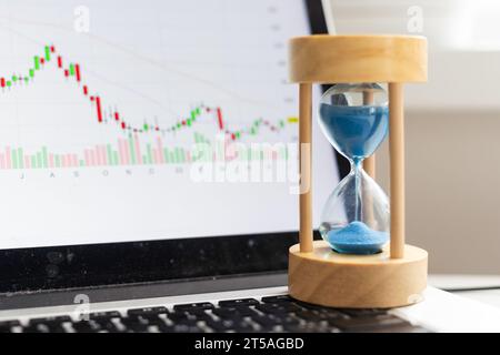 Candle Stick Graph-Diagramm der Börsenhandel Investitionen Stockfoto