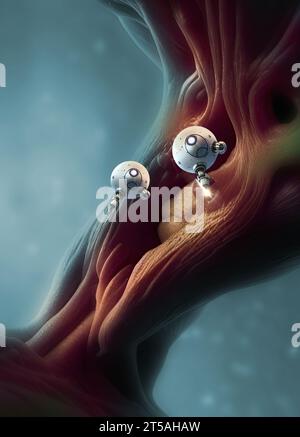 Medizinische Nanorobots, Illustration Stockfoto