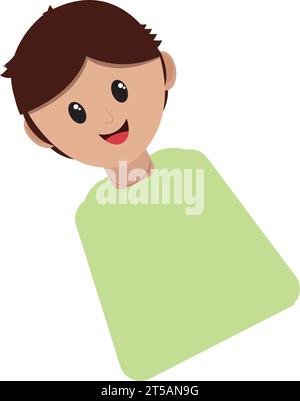 Isolierter Happy man Comicfigur Vektor Stock Vektor