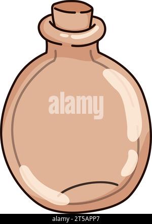 Isolierter leerer Monochrom-Gefäß-Vektor Stock Vektor