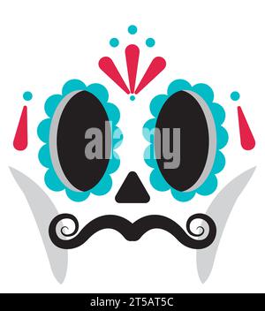 Isoliertes Symbol für traditionelle Skelettköpfe Vektor Stock Vektor