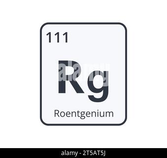 Roentgenium Chemical Symbol. Stock Vektor