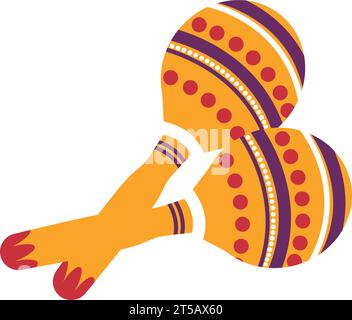 Isoliertes Paar Maracas-Skizzensymbol Vektor Stock Vektor