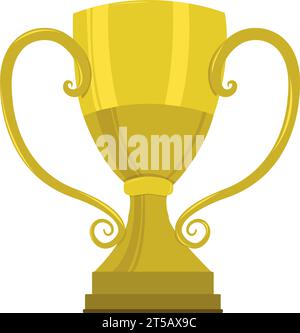 Isolierter goldener Meisterschaft-Pokal-Fußball-Trophäe Vektor Stock Vektor