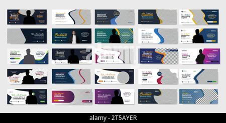 Digitales Marketing – Facebook-Cover-Webbanner-Vorlage Stock Vektor