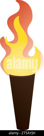 Isolierte farbige Taschenlampe Symbol flache Design Vektor Stock Vektor