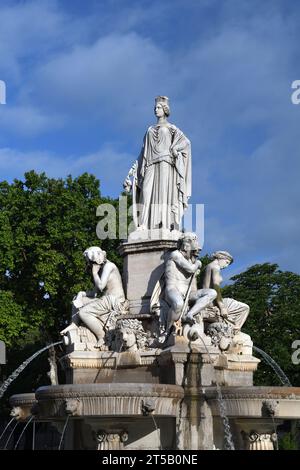 pradier Brunnen;Esplanade charles de gaulle;Nîmes;frankreich Stockfoto