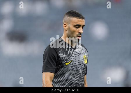 Abderrazak Hamdallah vom Al Ittihad FC am 12. Spieltag der SAFF Roshn Saudi Pro League 2023-24 zwischen Al Shabab FC und Al Ittihad FC im King Fahd International Stadium am 3. November 2023 in Riad, Saudi Arabien. Foto von Victor Fraile / Power Sport Images Credit: Power Sport Images Ltd/Alamy Live News Stockfoto