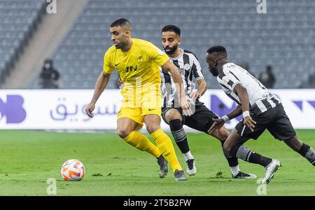 Abderrazak Hamdallah vom Al Ittihad FC am 12. Spieltag der SAFF Roshn Saudi Pro League 2023-24 zwischen Al Shabab FC und Al Ittihad FC im King Fahd International Stadium am 3. November 2023 in Riad, Saudi Arabien. Foto von Victor Fraile / Power Sport Images Credit: Power Sport Images Ltd/Alamy Live News Stockfoto