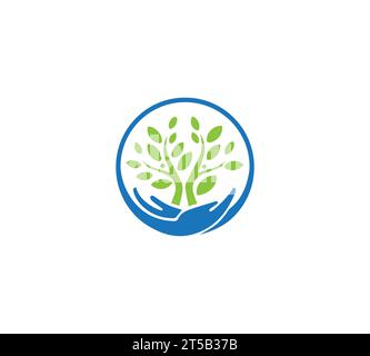 Baumlogo, Health Care Logo Design Stock Vektor
