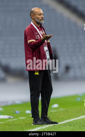 Nuno Espirito Santo, Head Coach des Al Ittihad FC am 12. Spieltag der SAFF Roshn Saudi Pro League 2023-24 zwischen Al Shabab FC und Al Ittihad FC im King Fahd International Stadium am 3. November 2023 in Riad, Saudi Arabien. Foto von Victor Fraile / Power Sport Images Credit: Power Sport Images Ltd/Alamy Live News Stockfoto