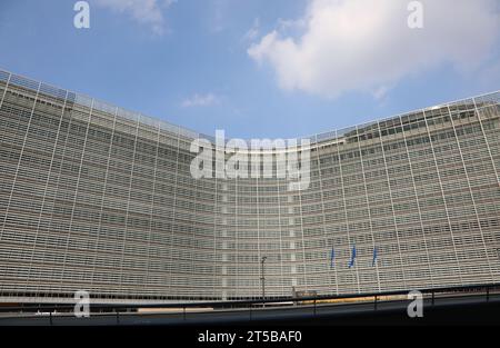 Brüssel, B, Belgien - 18. August 2022: Palace Berlaymont ist Sitz der Europäischen Kommission Stockfoto