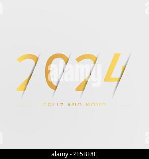 2024 - Happy New Year 2024 Stock Vektor