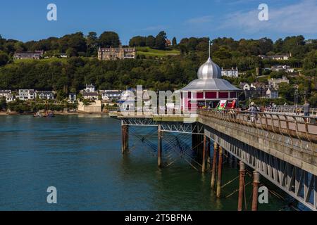 Bangor Pier, ein viktorianischer Pier in der Stadt Bangor in Nordwales. Stockfoto