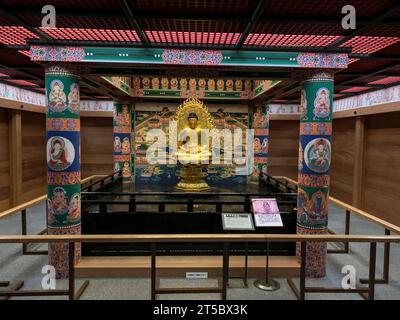 Japan, Kyushu, Usa City. Fukiji Temple Reconstruction, Oita Prefectural History Museum. Stockfoto