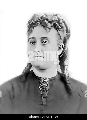 Porträt der französischen impressionistischen Malerin Eva Gonzalès (1849-1883), um 1870 Stockfoto