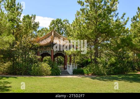 Japanische Architektur im Hermann Park in Houston, Texas, USA Stockfoto