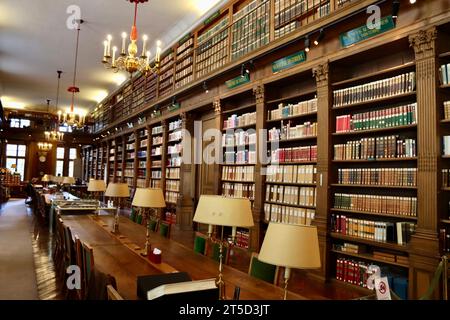 Die Bibliothek des Institute de France in Paris am 23. Quai de Conti. Stockfoto