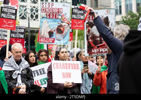 Manchester, Großbritannien. November 2023. Proteste: Rachel Parsley/Alamy Live News Stockfoto