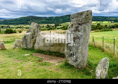 Tomnaverie Stone Sircle, nahe Tarland, Aberdeenshire, Schottland, Großbritannien Stockfoto