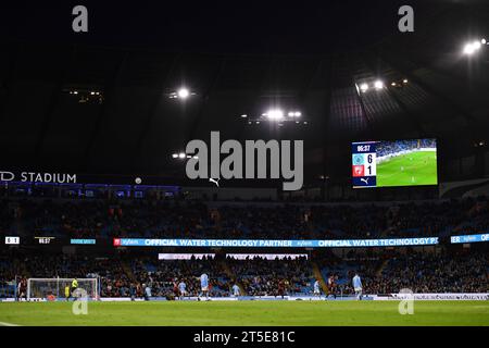 MANCHESTER, GROSSBRITANNIEN. November 2023. Allgemeiner Blick in das Etihad Stadium während des Premier League-Spiels im Etihad Stadium, MANCHESTER. Der Bildnachweis sollte lauten: Gary Oakley/Sportimage Credit: Sportimage Ltd/Alamy Live News Stockfoto