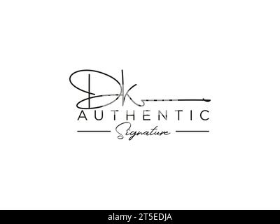 DK Signature Logo Template Vector. Stock Vektor