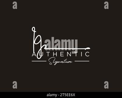 Vektor für die Vorlage für das IG-Signature-Logo. Stock Vektor