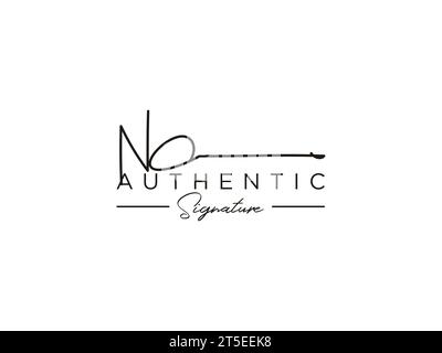 KEIN Vektor für Signature-Logo-Vorlage. Stock Vektor