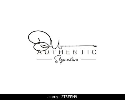 OU Signature-Logo-Vorlage Vektor. Stock Vektor