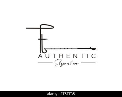 TT-Signatur-Logo-Vorlage Vektor. Stock Vektor