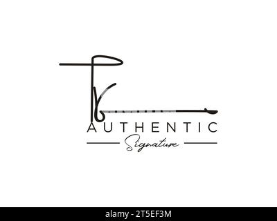 TR Signature Logo Template Vector (Vorlagenvektor für das TR-Logo) Stock Vektor