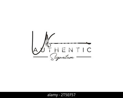 Vektor für die UR-Signature-Logo-Vorlage. Stock Vektor