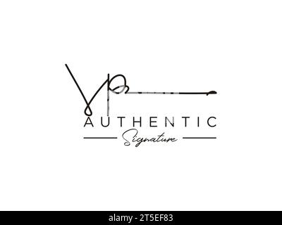 Vektor der Vorlage für das VP-Signature-Logo. Stock Vektor