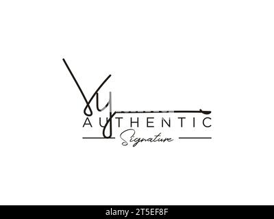 VY Signature Logo-Vorlage Vektor. Stock Vektor