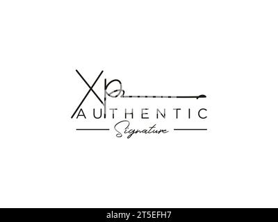 Vektor für die Logovorlage der XP-Signatur. Stock Vektor