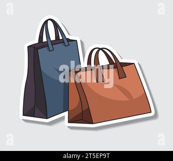 Handtaschen Aufkleber Mode Marken Kleidung und Accessoires Outlet Saison großer Verkauf Sonderangebot Sonderangebot Sonderrabatt Stock Vektor