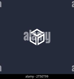 JO Initial Hexagon-Logo-Inspiration Stock Vektor