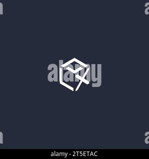 LX Initial Hexagon Logo Design Inspiration Stock Vektor