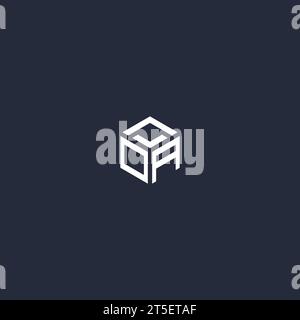 Inspiration für das ursprüngliche sechseckige Logo von OA Stock Vektor
