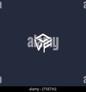 VF-Inspiration für das ursprüngliche sechseckige Logo Stock Vektor