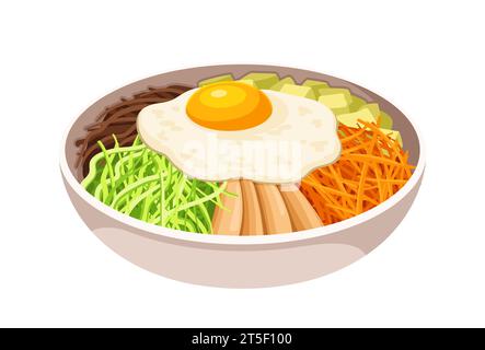 Koreanisches Lebensmittelvektorkonzept Stock Vektor