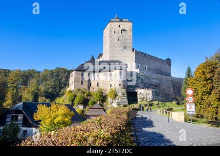 Gotický Hrad Kost u Sobotky, Cesky Raj, Ceska Republika/gotischen Burg Kost in der Nähe der Stadt Sobotka, böhmische Paradiise, Tschechische Republik Stockfoto