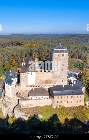 Gotický Hrad Kost u Sobotky, Cesky Raj, Ceska Republika/gotischen Burg Kost in der Nähe der Stadt Sobotka, böhmische Paradiise, Tschechische Republik Stockfoto