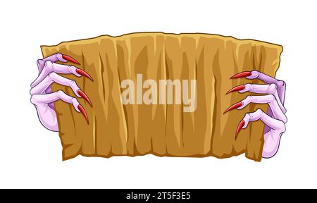 Zombiehände mit Plank-Vektor Stock Vektor